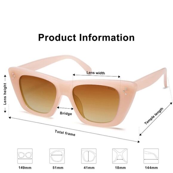 Retro cat eye Frame Sunglasses - Picture 3 of 3